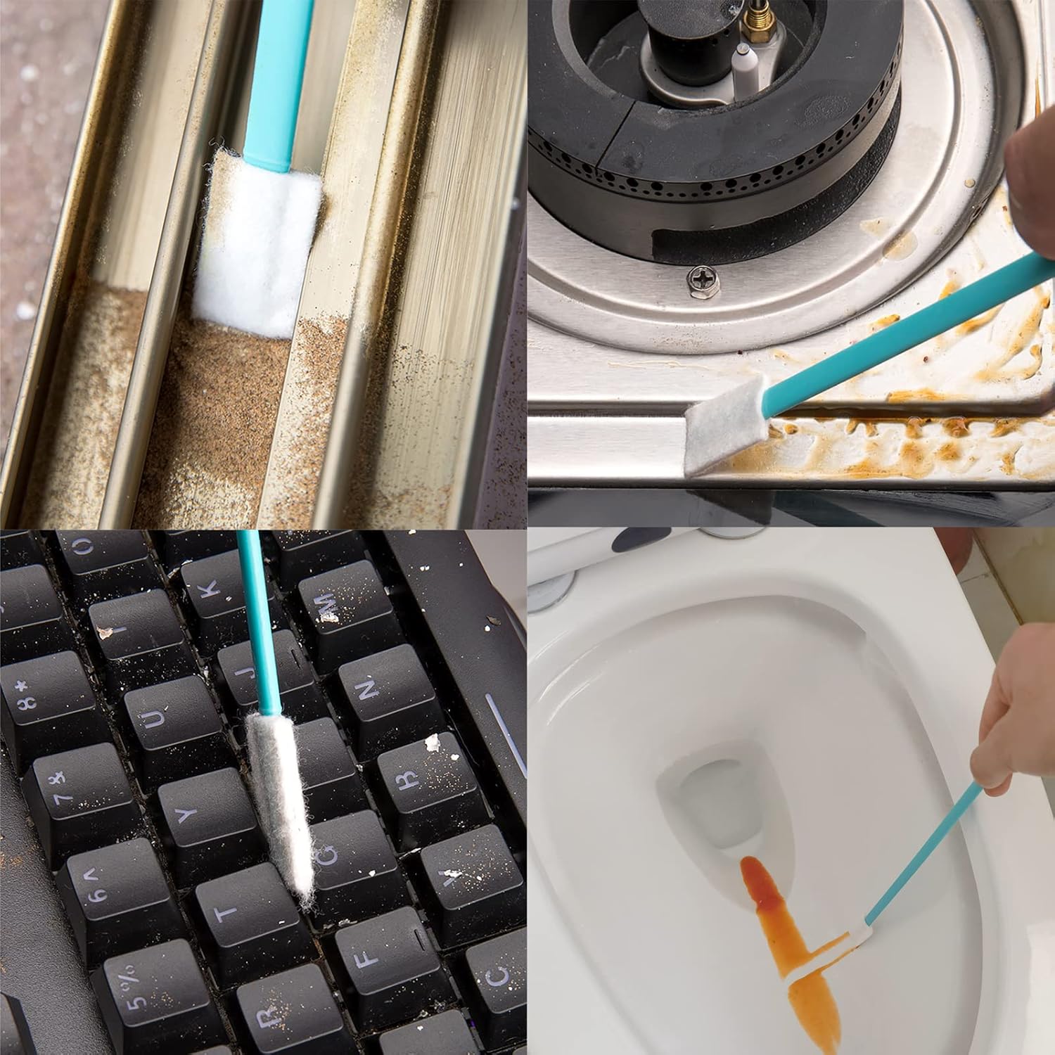 20PCS Crevice Cleaning Brush Tool Kit Disposable Toilet Brush Seat Cleaner