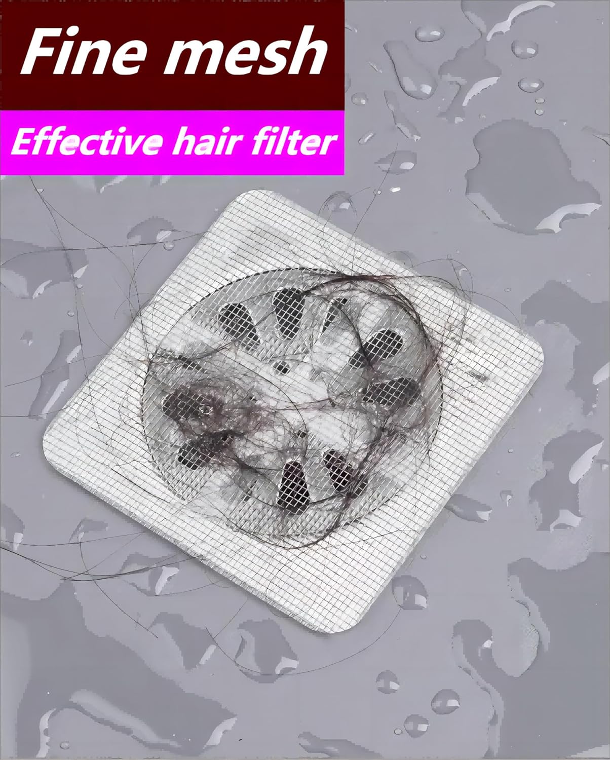50 Pack Disposable Hair Catcher Sticker 4x4 Inch