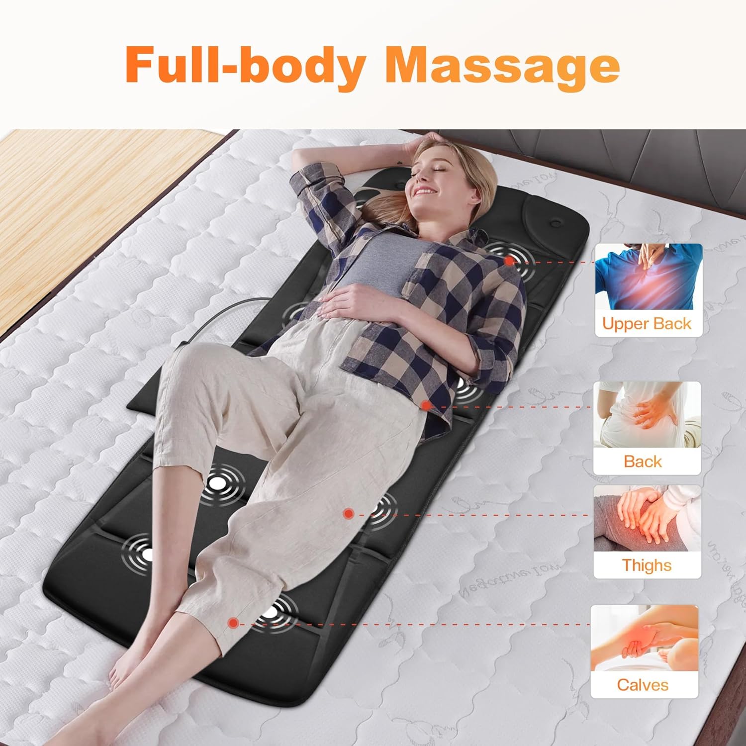 CILI Full Body Massage Mat with Heat and Vibration