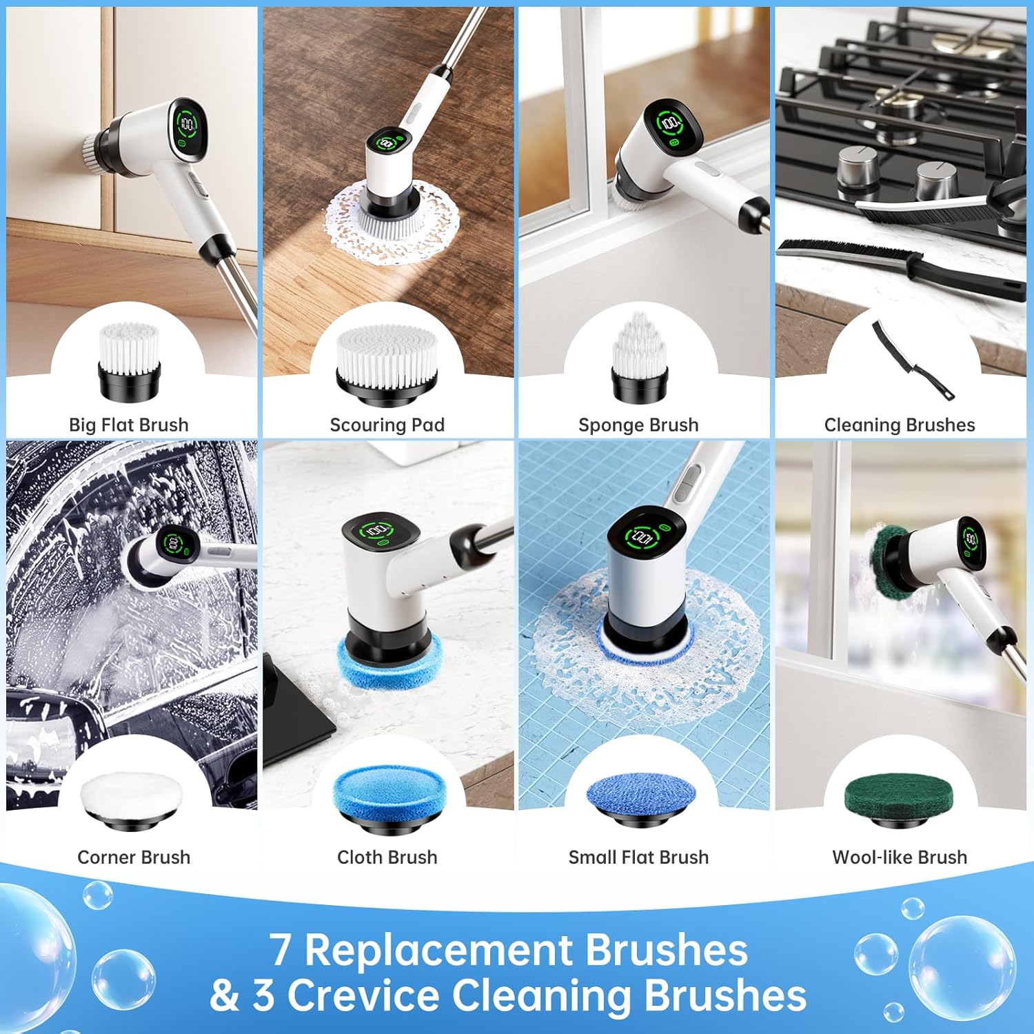 EYEFEAT Electric Spin Scrubber Cordless Waterproof