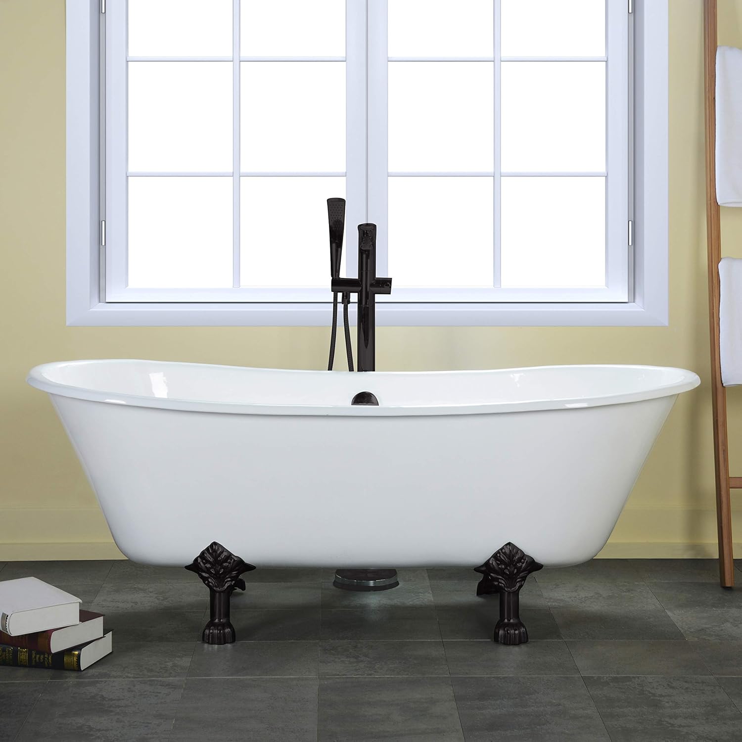 Kingston Brass VCTND6728NH0 67-Inch Cast Iron Clawfoot Tub