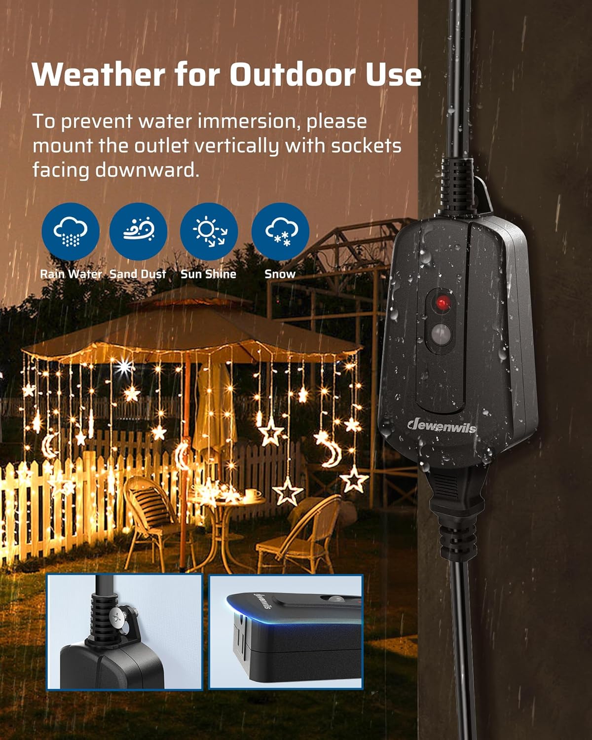 DEWENWILS Wireless Remote Outlet for Outdoor Use 1