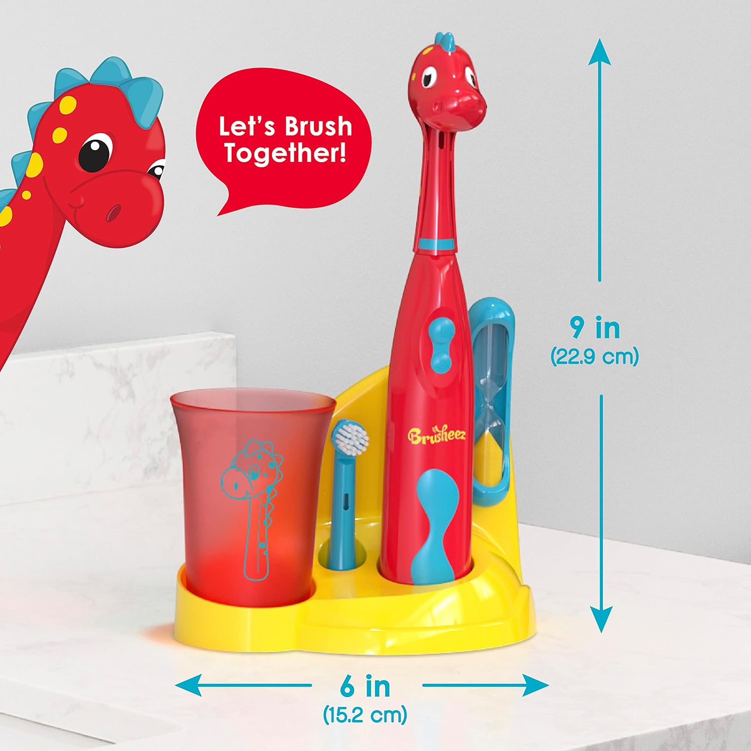 Brusheez Kids Electric Toothbrush Set - 2 Min Timer Safe Bristles