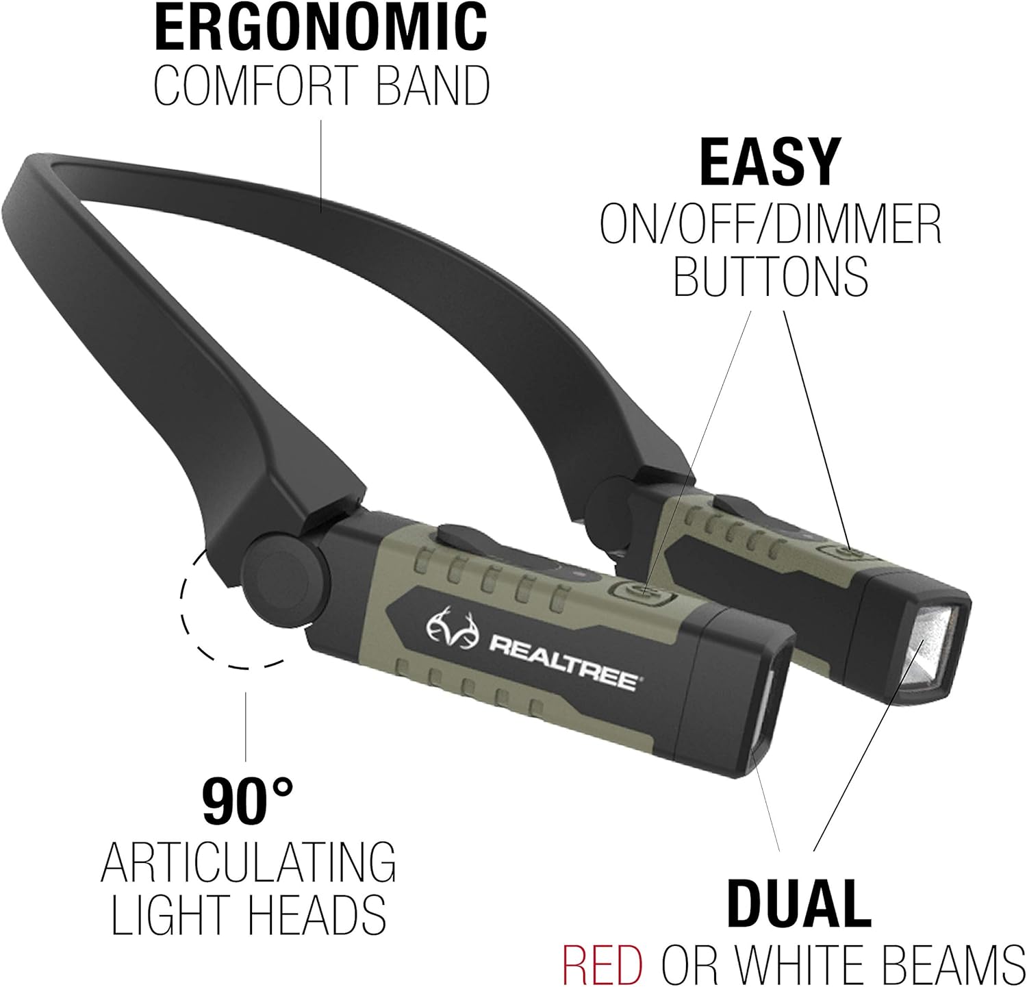 Realtree EZRED RT357 Neck Light 300 Lumen Red White