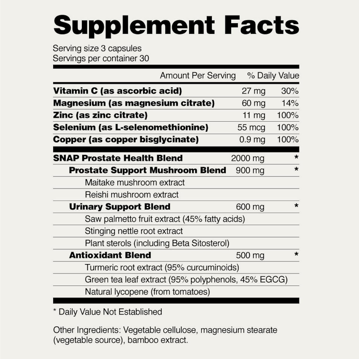 Snap Supplements Prostate Health Support 90 Capsules 1