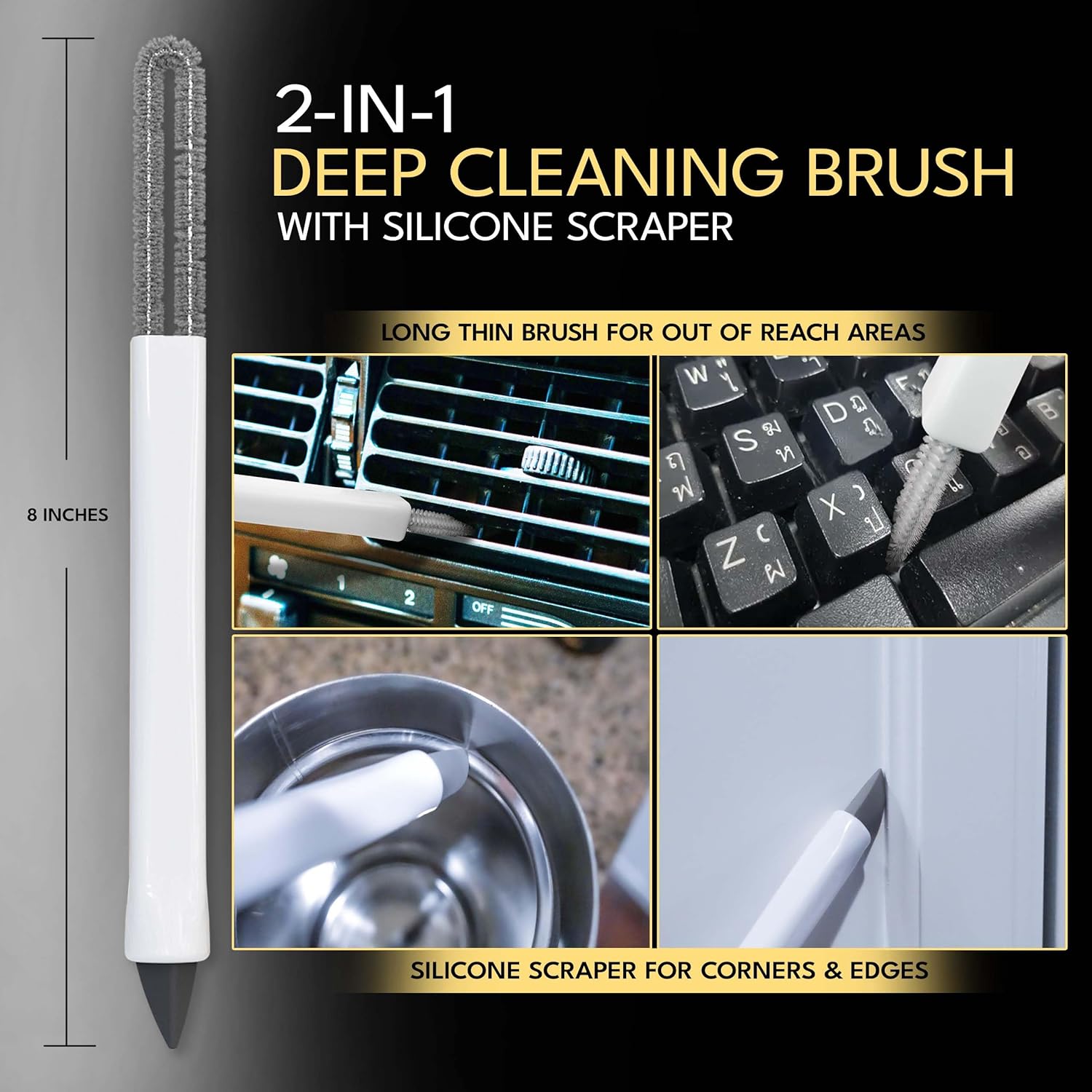 The Crown Choice Small Cleaning Brush Set 3pcs