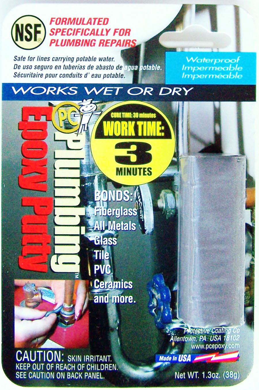 PC Products PC-Plumbing Epoxy Putty 1oz Gray