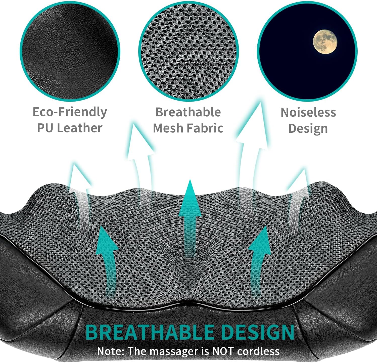 Nekteck Shiatsu Neck and Back Massager with Heat 1