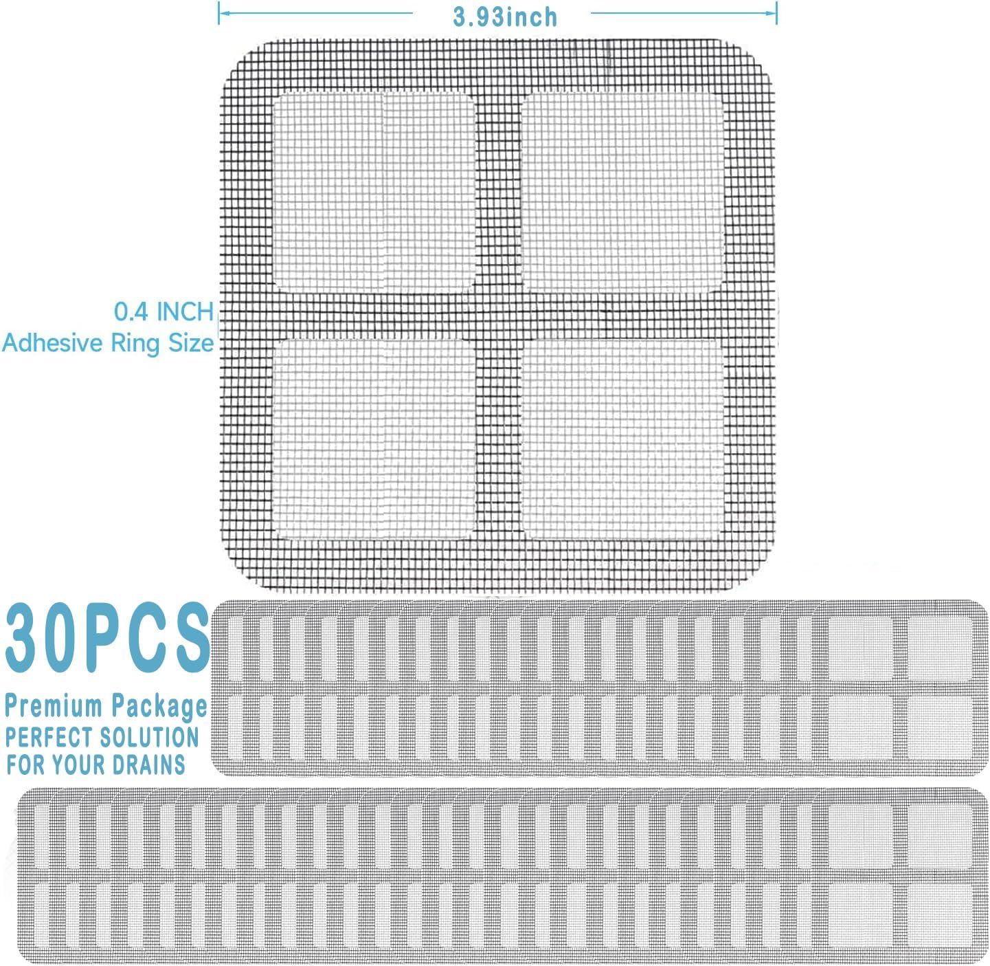 30PCS Disposable Shower Hair Catcher for Bathroom Sink and Drain
