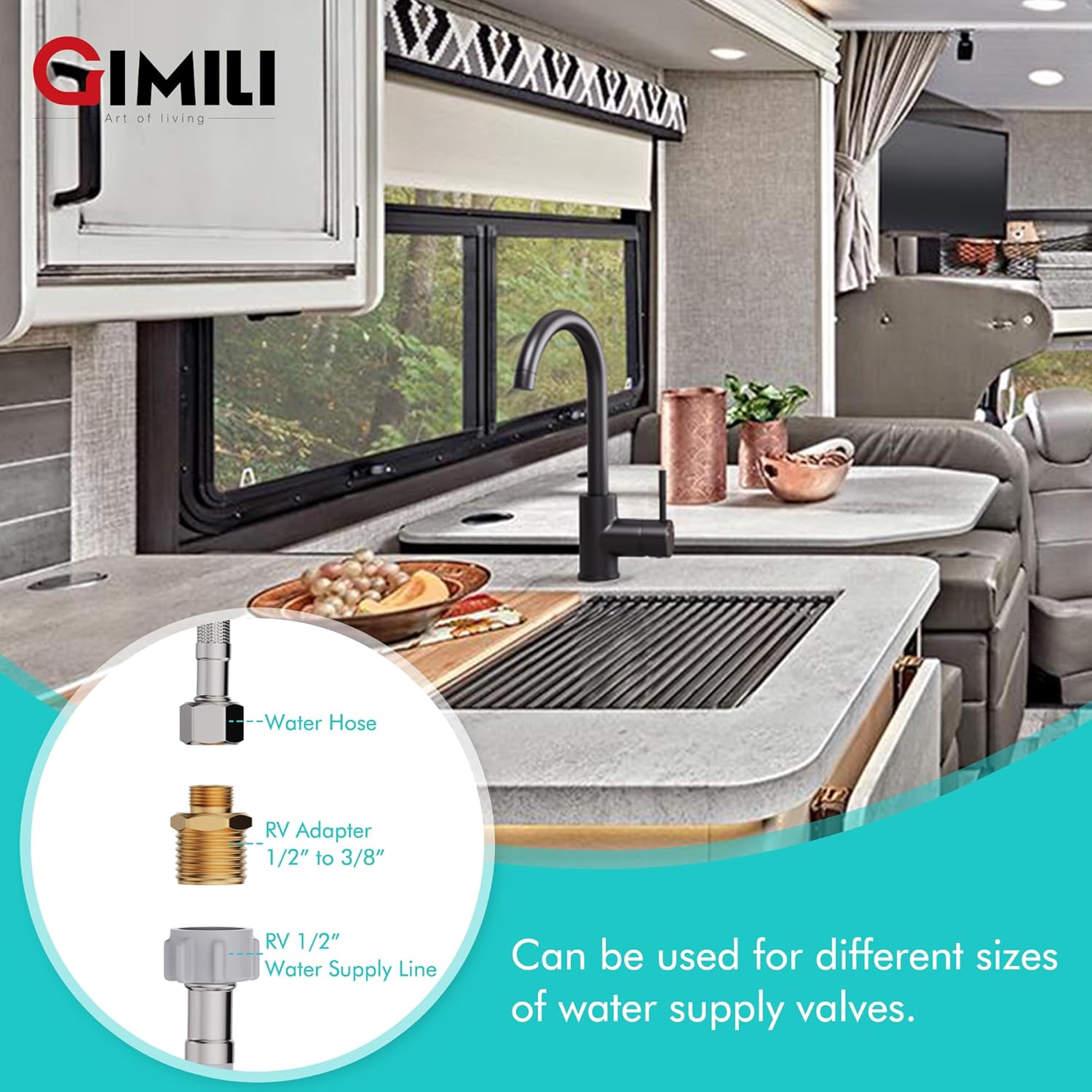 GIMILI Bar Sink Faucet Single Hole Brushed Nickel