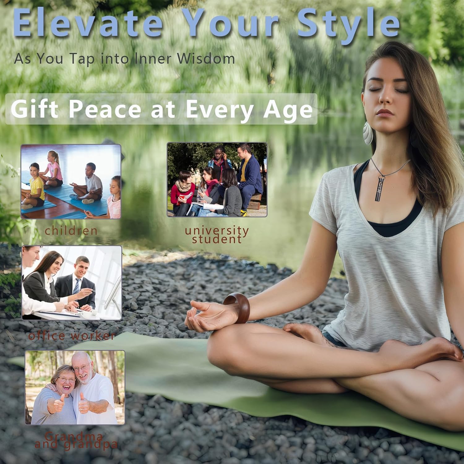 YNbaby 528Hz Meditation Whistle - Stress Relief Accessories with Obsidian Zodiac Sound Therapy