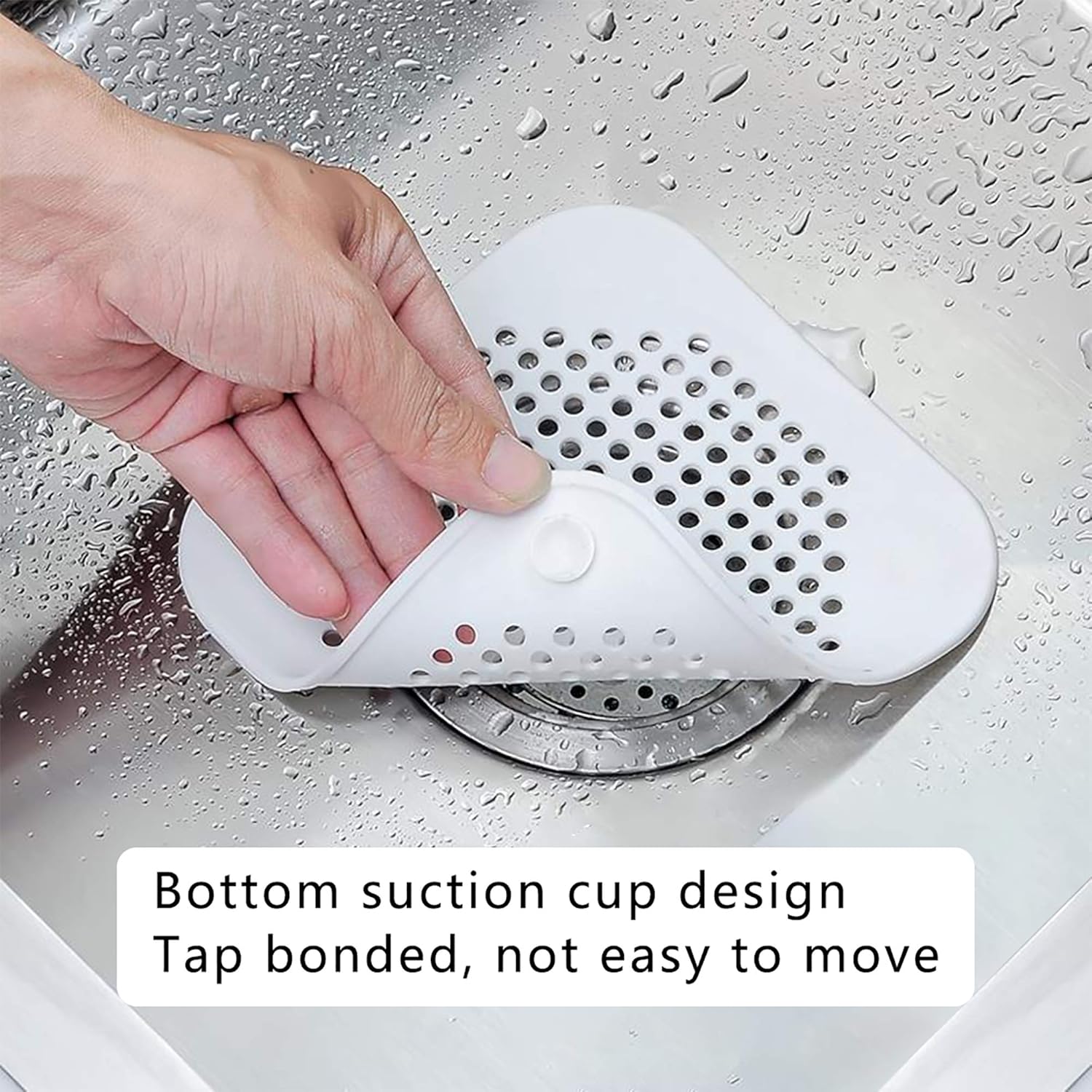HSP-HSWITI Drain Hair Catcher with Suction Cups 2 Pack