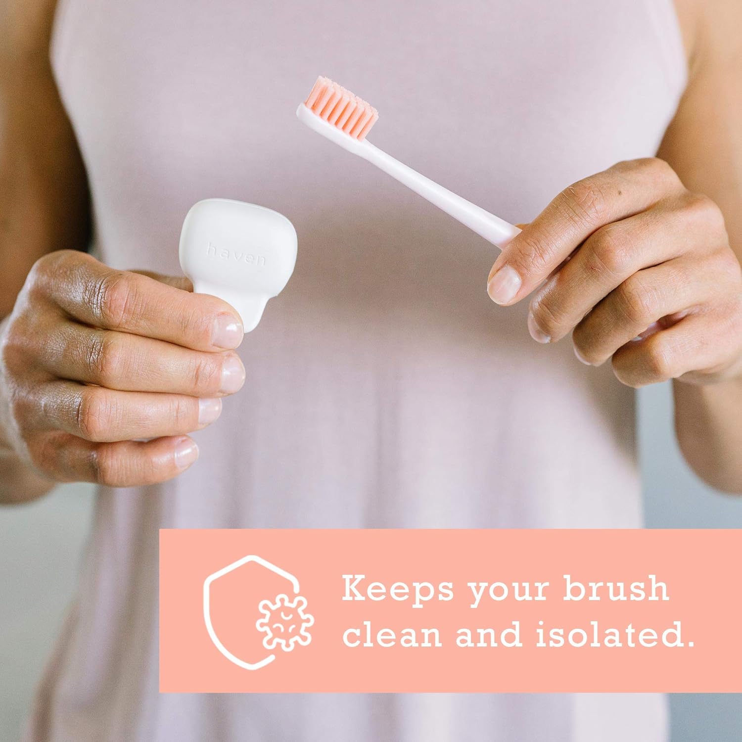 Haven Toothbrush Cover - Pack of 2 - Blue Charcoal Gray 1