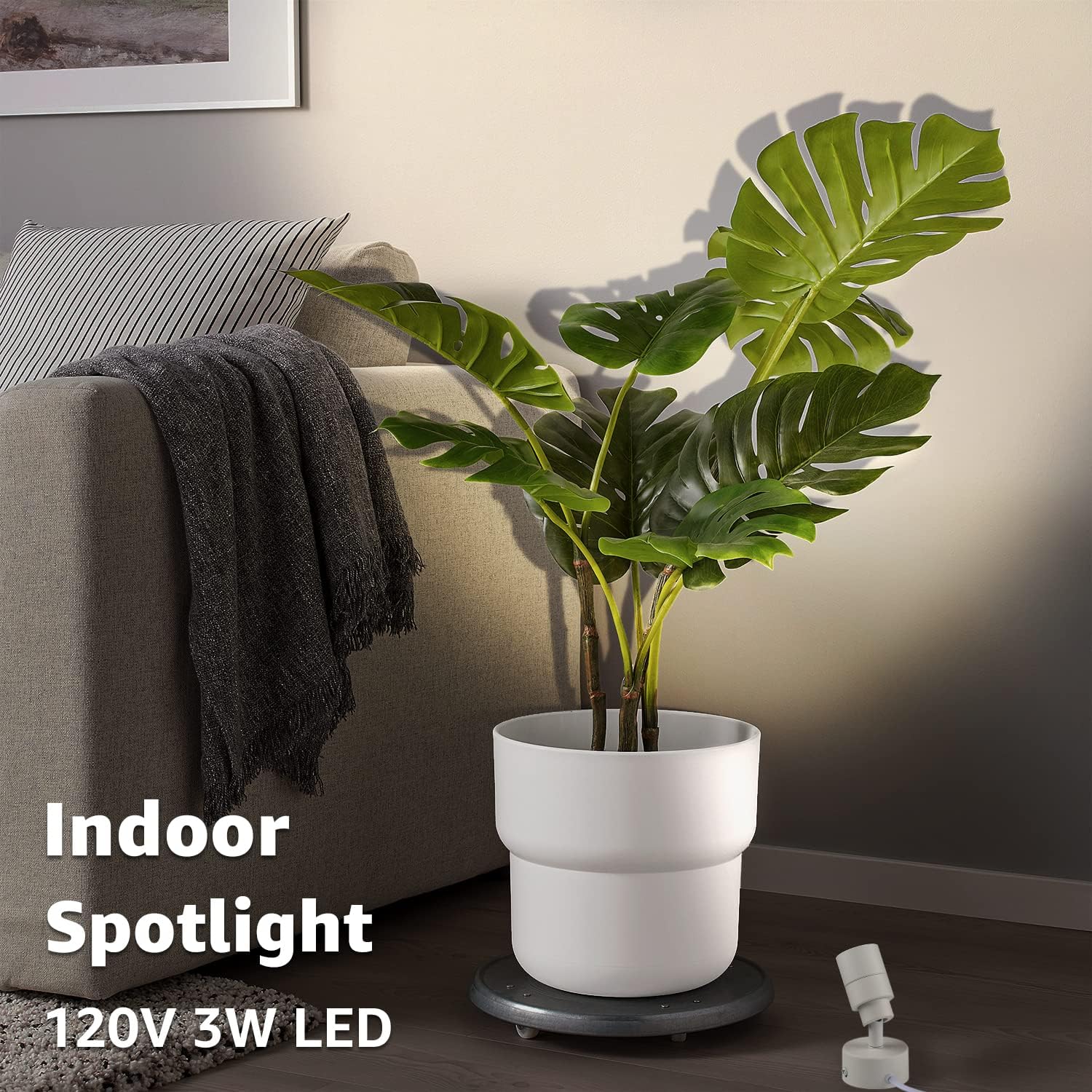 SUNVIE 2 Pack LED Floor Spotlights with Foot Switch