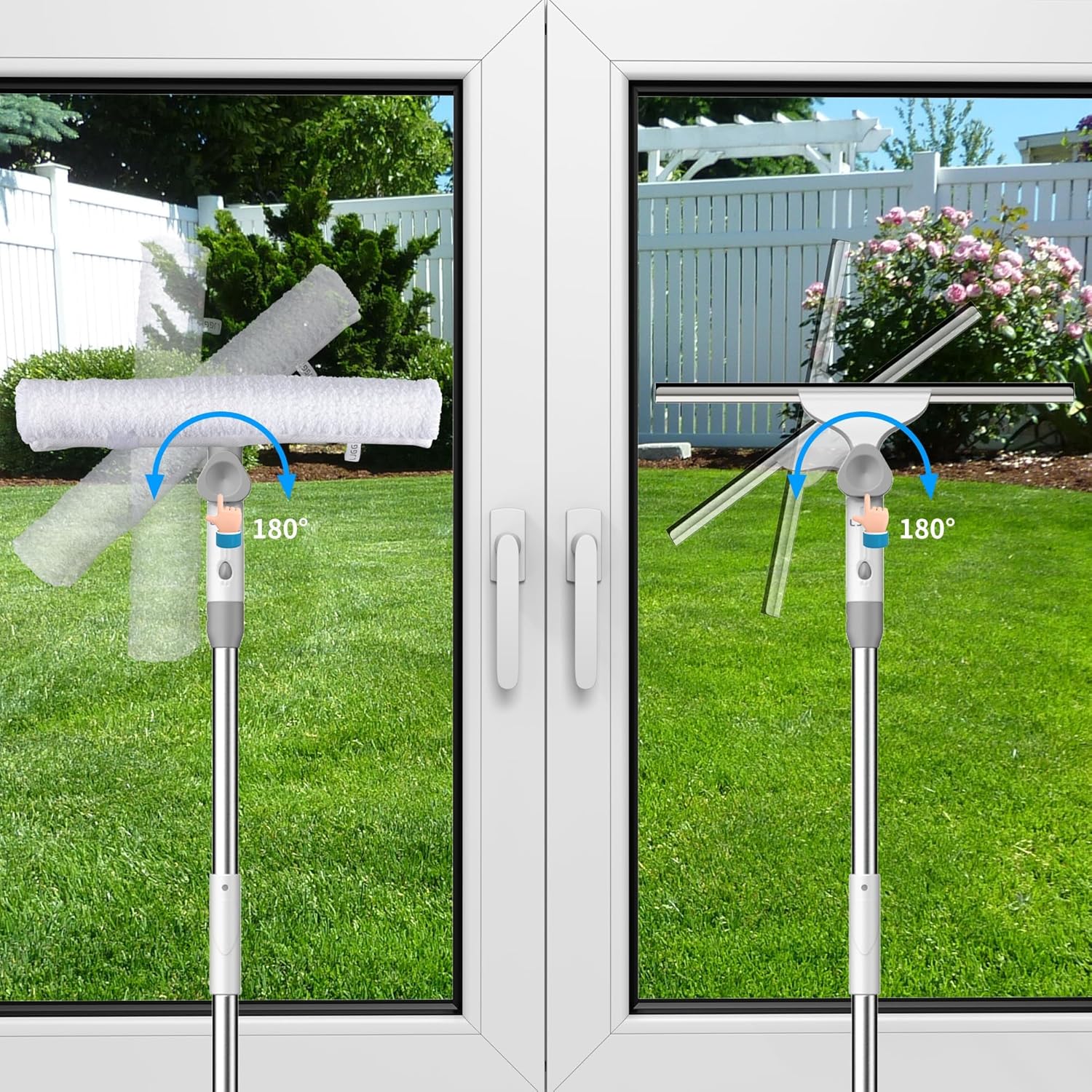LJGG Window Squeegee Kit with 54 Extendable Pole