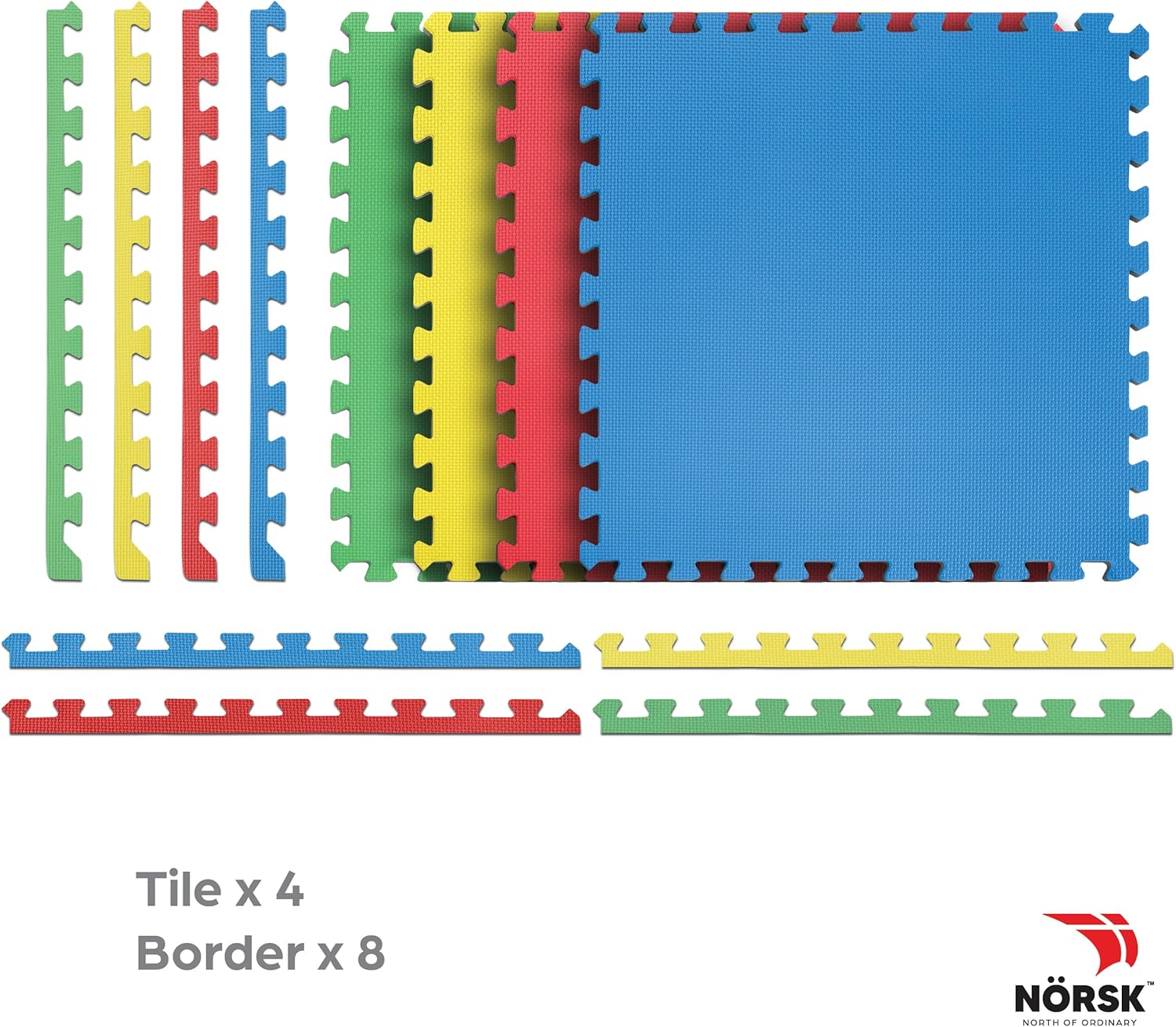 Norsk Reversible Kids Puzzle Play Mats 12 Tile Set