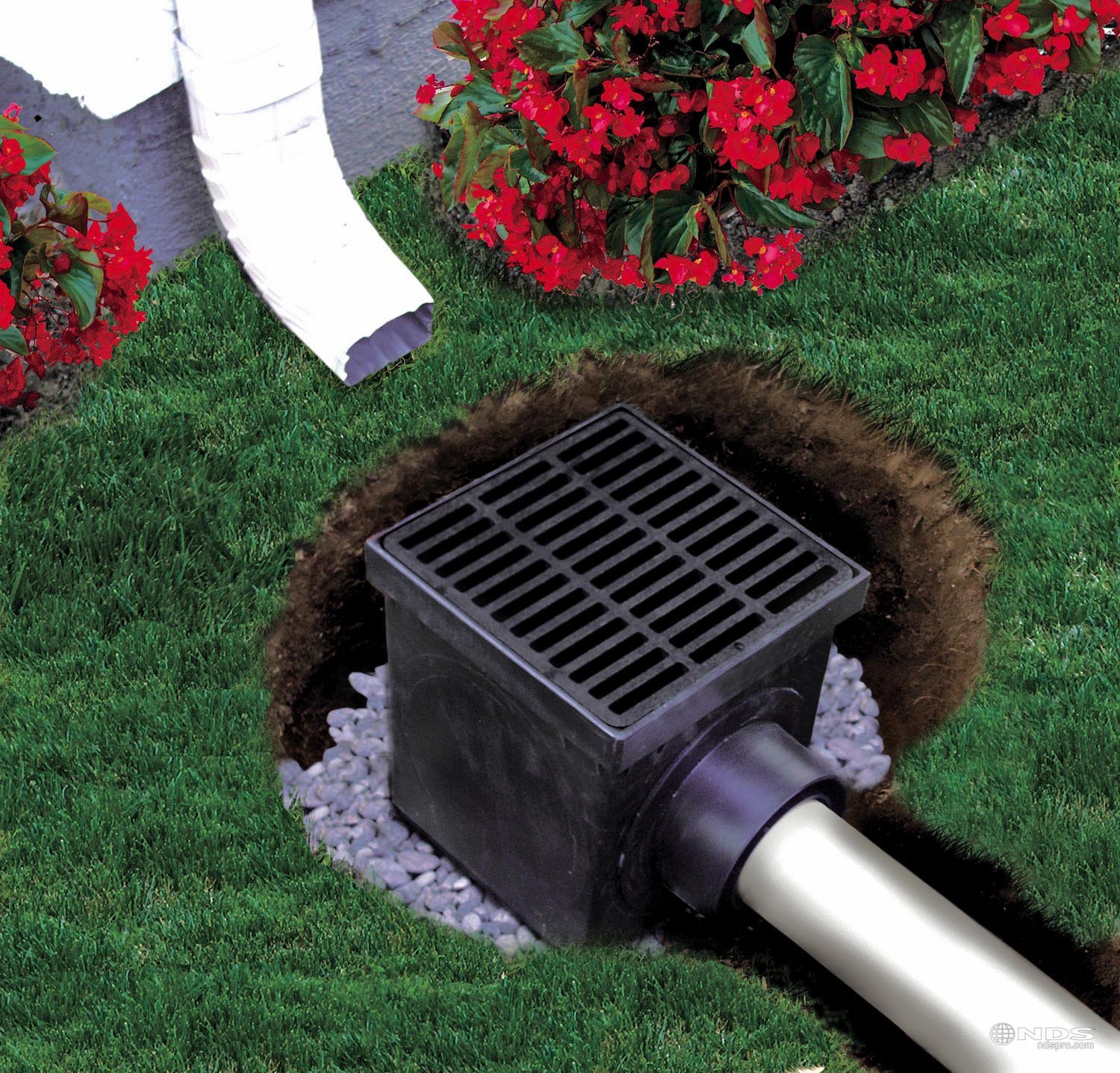 NDS 900BKITRTL1PK Square Catch Basin Drain Kit