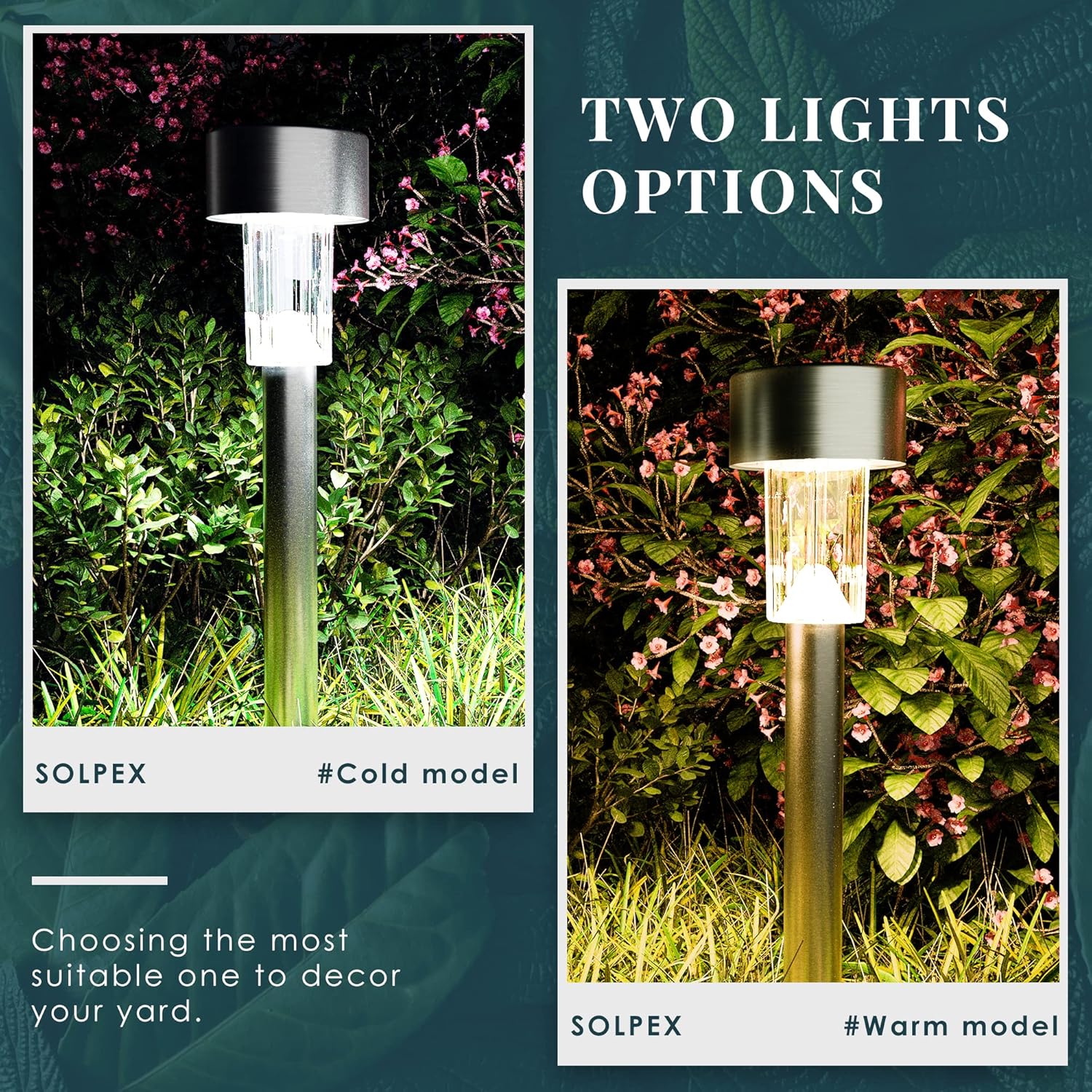 SOLPEX 16 Pack Cold White Solar Path Lights