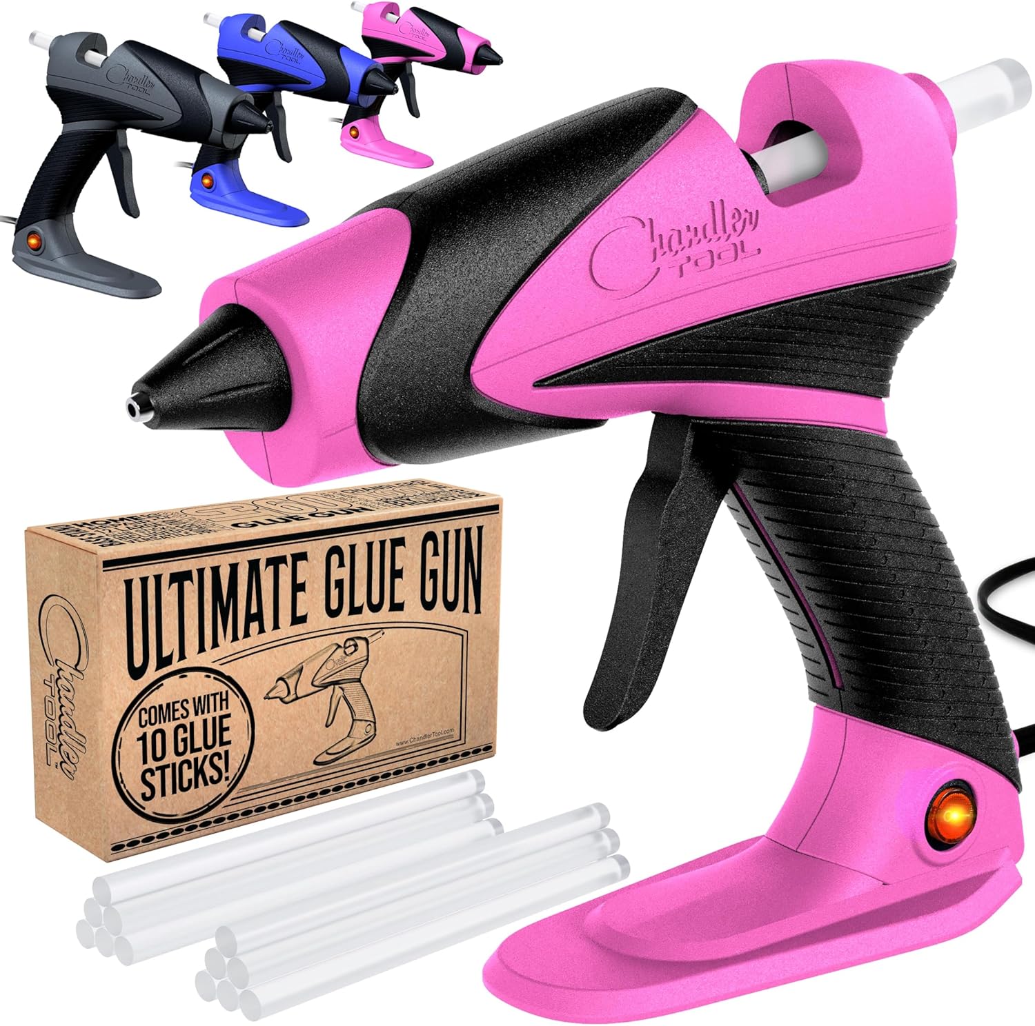 Chandler Tool 60W Hot Glue Gun Kit with Stand and 12 Glue Sticks