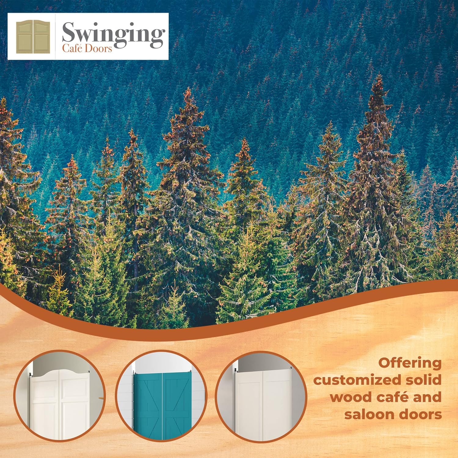 Swinging Louvered Door - 32x42 Solid Pine Wood Interior Door