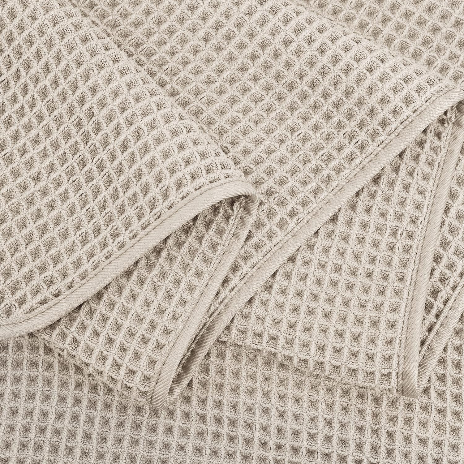POLYTE Microfiber Bath Towel 60 x 30 in 4 Pack Beige 1